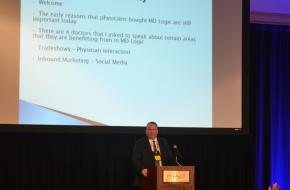 Tim McKenna - VP Sales for MD Logic addresses the audience